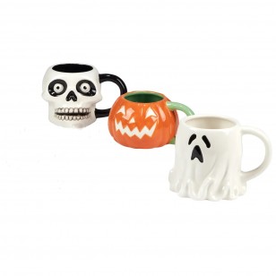 Scaredy Cat 3-D Mug 22 oz. Set of 3